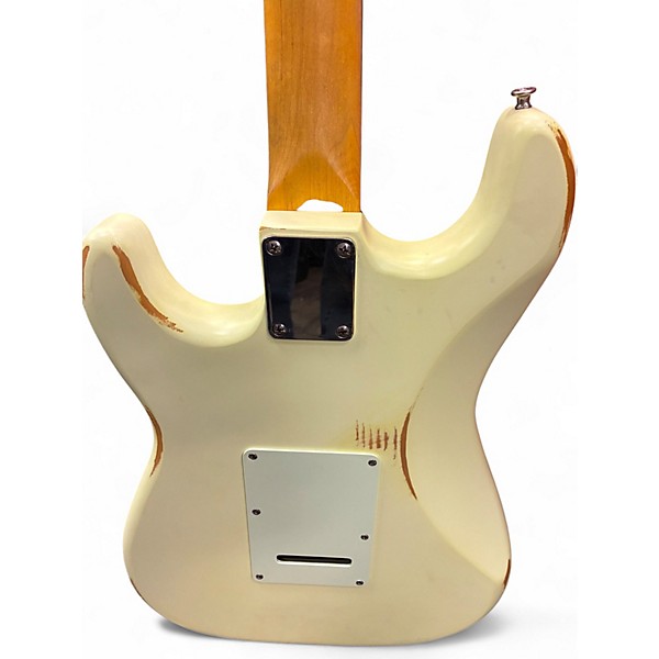 Used Vintage Icon Series V6 Worn TV Yellow Solid Body Electric Guitar