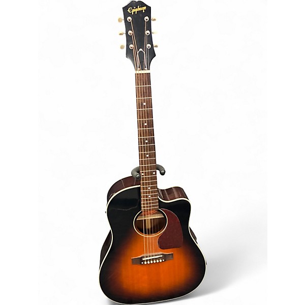 Used Epiphone INSPIRED BY GIBSON J45 EC Tobacco Sunburst Acoustic Electric Guitar