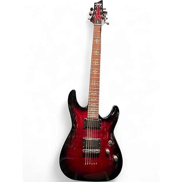Used 2012 Schecter Guitar Research Demon 6 Black Cherry Solid Body Electric Guitar