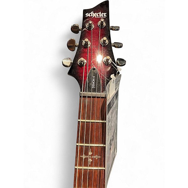 Used 2012 Schecter Guitar Research Demon 6 Black Cherry Solid Body Electric Guitar