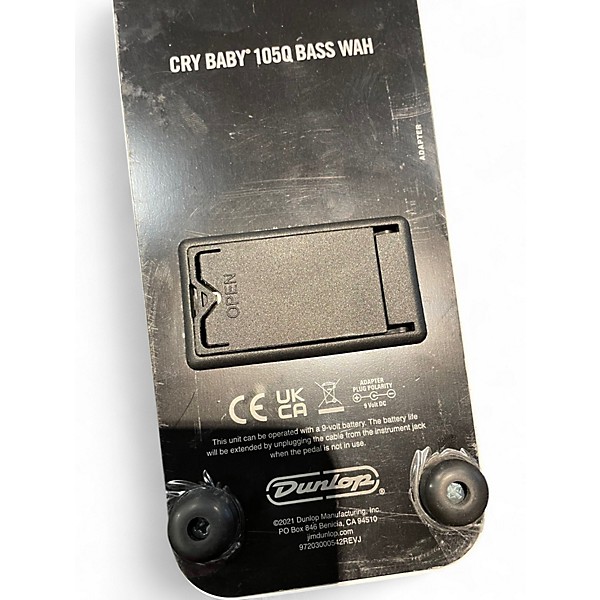 Used Dunlop 105Q Cry Baby Bass Wah Bass Effect Pedal