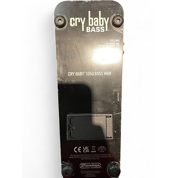 Used Dunlop 105Q Cry Baby Bass Wah Bass Effect Pedal