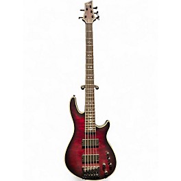 Used 2023 Schecter Guitar Research Hellraiser Extreme 5 String Black Cherry Electric Bass Guitar