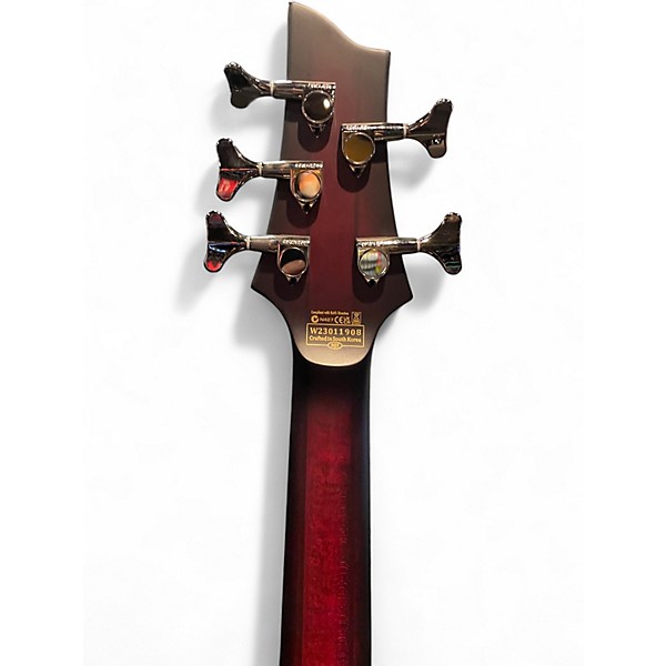 Used 2023 Schecter Guitar Research Hellraiser Extreme 5 String Black Cherry Electric Bass Guitar