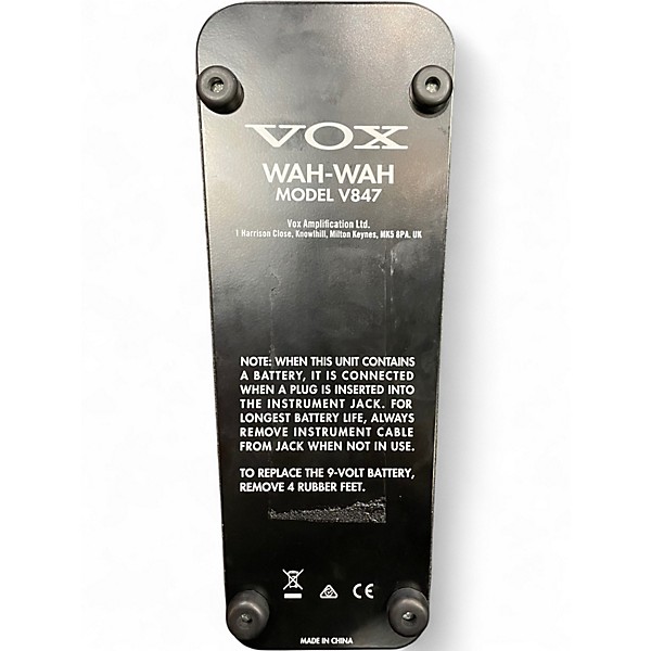 Used VOX V847 Reissue Wah Effect Pedal