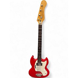 Used Kalamazoo Double Cut Red Electric Bass Guitar