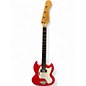 Used Kalamazoo Double Cut Red Electric Bass Guitar thumbnail
