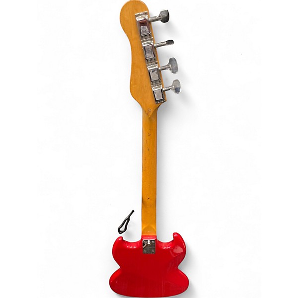 Used Kalamazoo Double Cut Red Electric Bass Guitar
