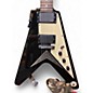 Used Epiphone Korina Flying V Black Electric Bass Guitar