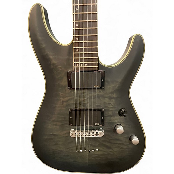 Used Schecter Guitar Research C1 Platinum Trans Gray Solid Body Electric Guitar