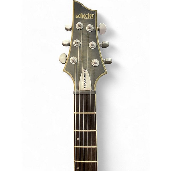 Used Schecter Guitar Research C1 Platinum Trans Gray Solid Body Electric Guitar