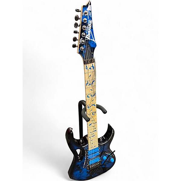 Used Ibanez JEM77FP Steve Vai Signature Blue to Black Fade Solid Body Electric Guitar