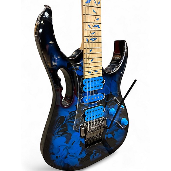 Used Ibanez JEM77FP Steve Vai Signature Blue to Black Fade Solid Body Electric Guitar