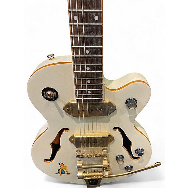 Used Epiphone Wildkat with Bigsby Alpine White Hollow Body Electric Guitar