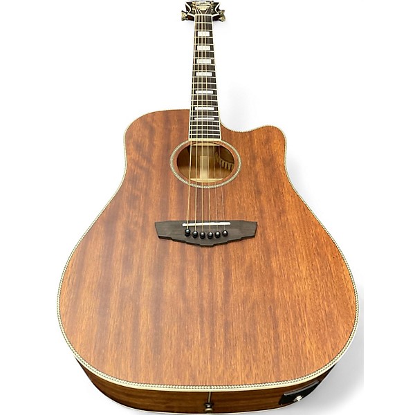 Used D'Angelico Premiere Riverside Cutaway Dreadnought Mahogany Acoustic Electric Guitar