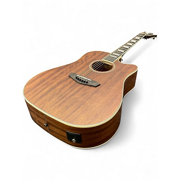 Used D'Angelico Premiere Riverside Cutaway Dreadnought Mahogany Acoustic Electric Guitar