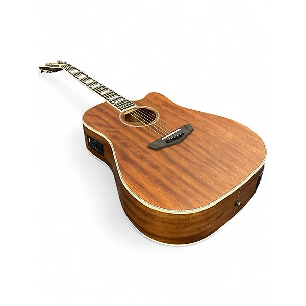 Used D'Angelico Premiere Riverside Cutaway Dreadnought Mahogany Acoustic Electric Guitar