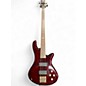 Used Schecter Guitar Research Stiletto Elite 4 String Trans Red Electric Bass Guitar thumbnail
