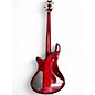 Used Schecter Guitar Research Stiletto Elite 4 String Trans Red Electric Bass Guitar