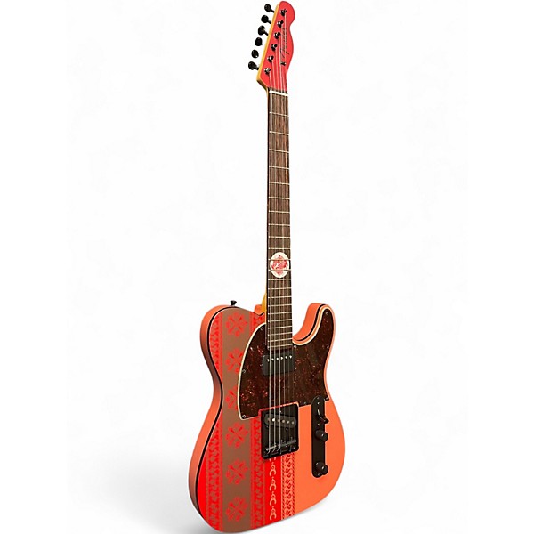 Used Fender Monster Hunter Telecaster Red Solid Body Electric Guitar