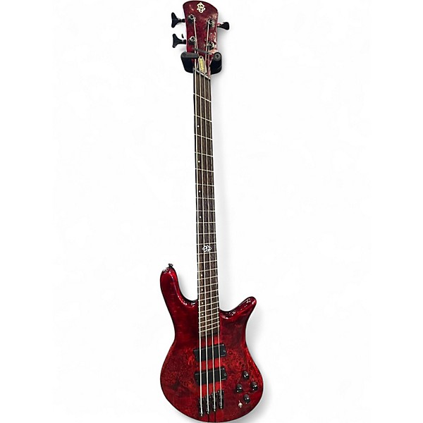 Used Spector NS Dimension 4 Inferno Red Red Electric Bass Guitar