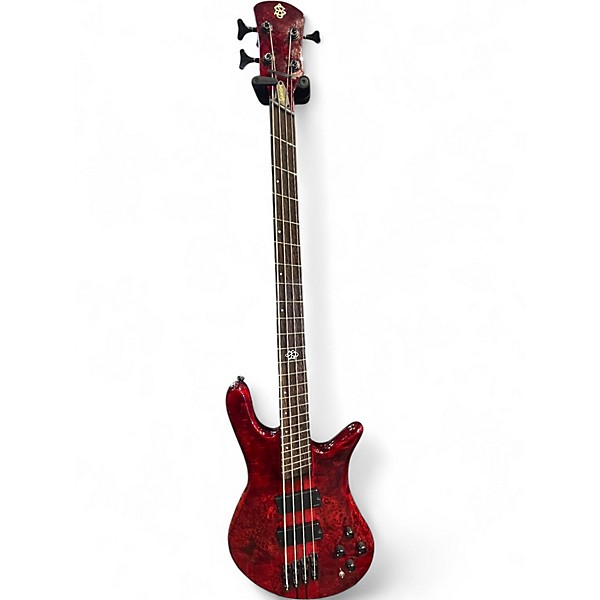 Used Spector NS Dimension 4 Inferno Red Red Electric Bass Guitar