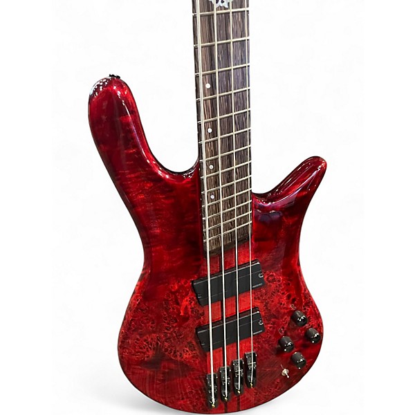 Used Spector NS Dimension 4 Inferno Red Red Electric Bass Guitar