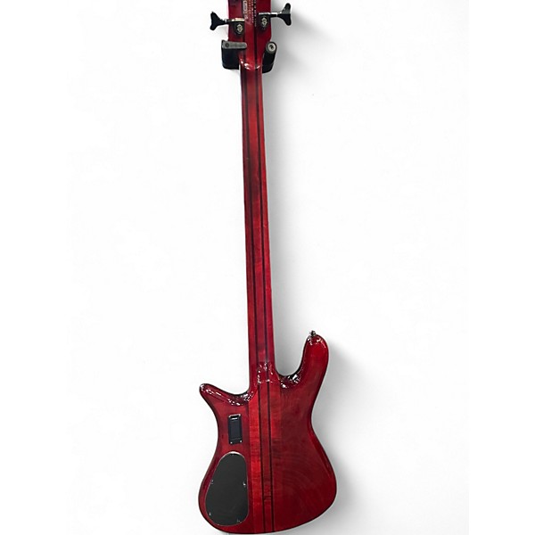 Used Spector NS Dimension 4 Inferno Red Red Electric Bass Guitar