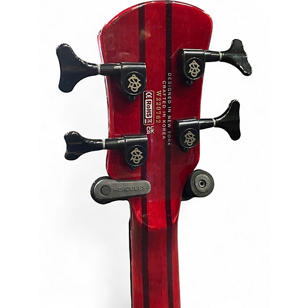 Used Spector NS Dimension 4 Inferno Red Red Electric Bass Guitar
