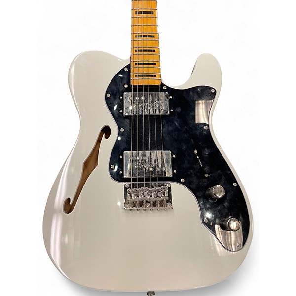 Used Squier Classic Vibe 70s Thinline Telecaster Alpine White Hollow Body Electric Guitar