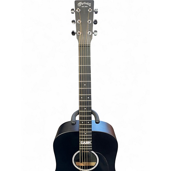 Used Martin DX JOHNNY CASH Black Acoustic Electric Guitar