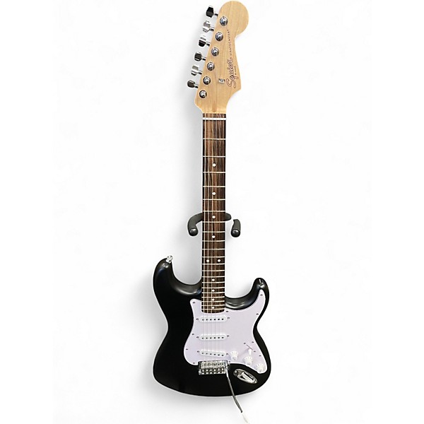 Used Squier Standard Stratocaster Black Solid Body Electric Guitar
