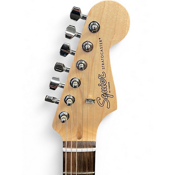 Used Squier Standard Stratocaster Black Solid Body Electric Guitar