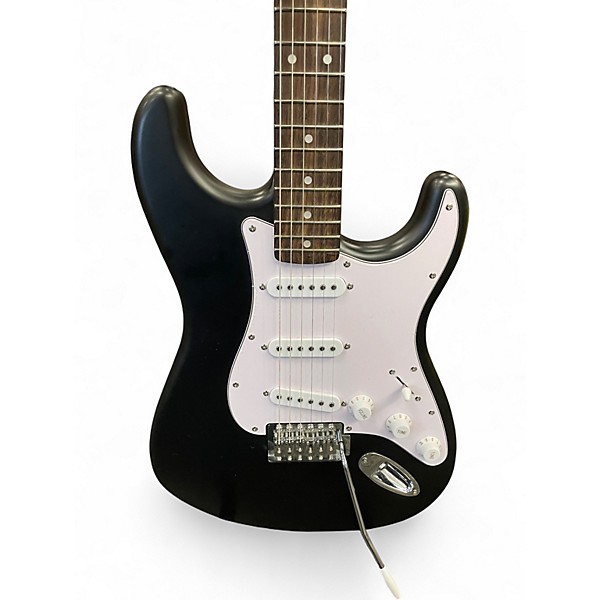 Used Squier Standard Stratocaster Black Solid Body Electric Guitar