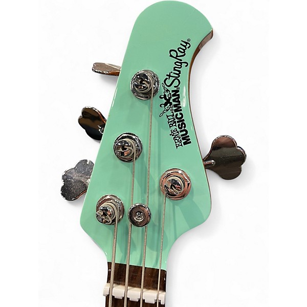 Used Ernie Ball Music Man Stingray HH 4 String Surf Green Electric Bass Guitar
