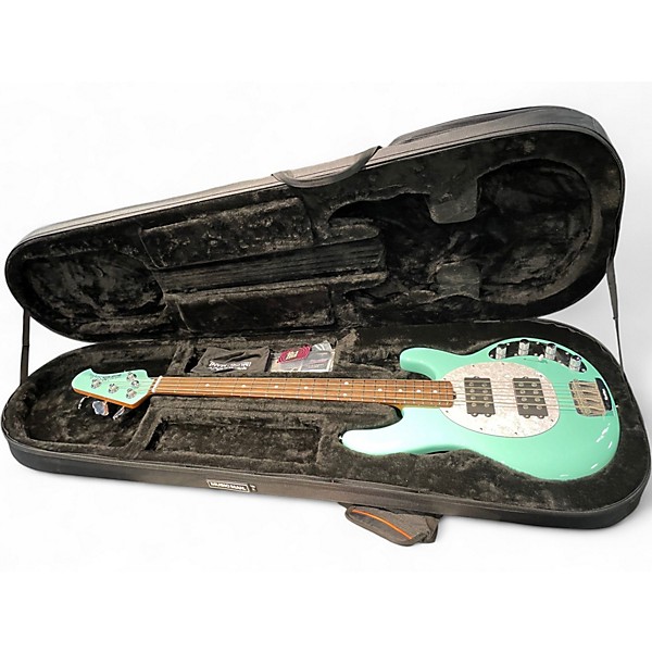 Used Ernie Ball Music Man Stingray HH 4 String Surf Green Electric Bass Guitar