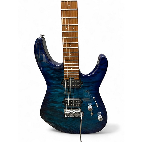 Used Charvel DK24 2PT E QM Blue Solid Body Electric Guitar