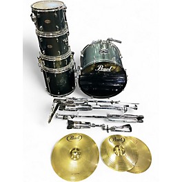 Used Pearl 5 Piece Forum Gunmetal Gray Drum Kit