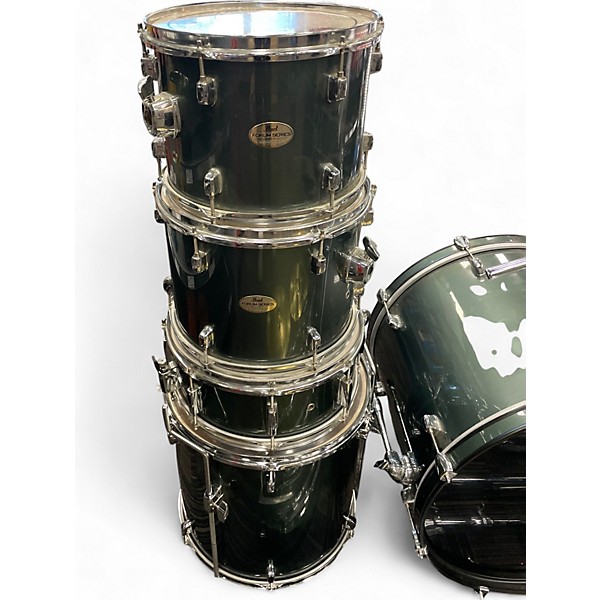 Used Pearl 5 Piece Forum Gunmetal Gray Drum Kit