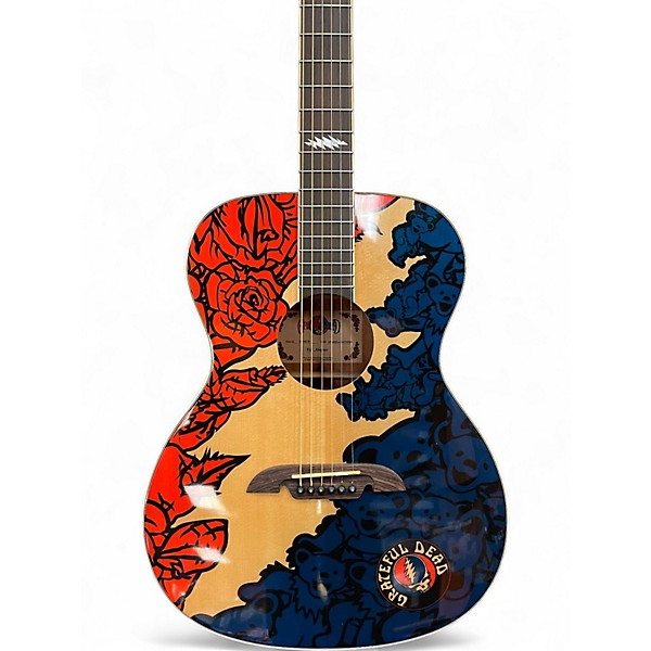 Used Alvarez AF60GD-Lightning Grateful Dead Natural Acoustic Guitar
