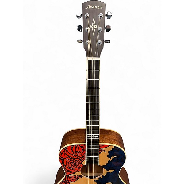 Used Alvarez AF60GD-Lightning Grateful Dead Natural Acoustic Guitar