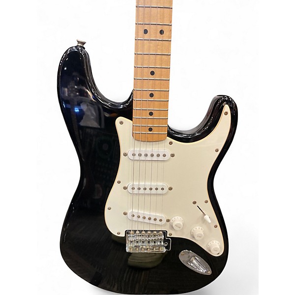 Used Fender Squire Series Strat Black Solid Body Electric Guitar
