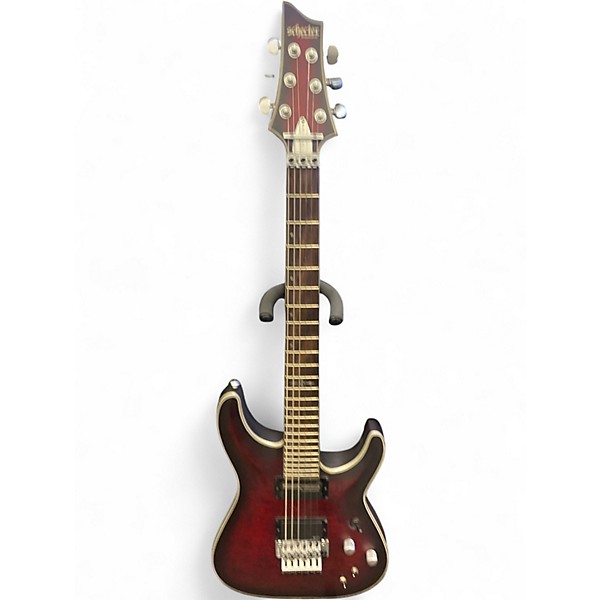 Used Schecter Guitar Research C1 Floyd Rose Platinum Wine Red Solid Body Electric Guitar