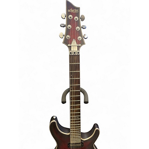 Used Schecter Guitar Research C1 Floyd Rose Platinum Wine Red Solid Body Electric Guitar