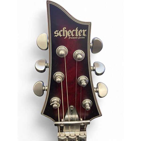 Used Schecter Guitar Research C1 Floyd Rose Platinum Wine Red Solid Body Electric Guitar