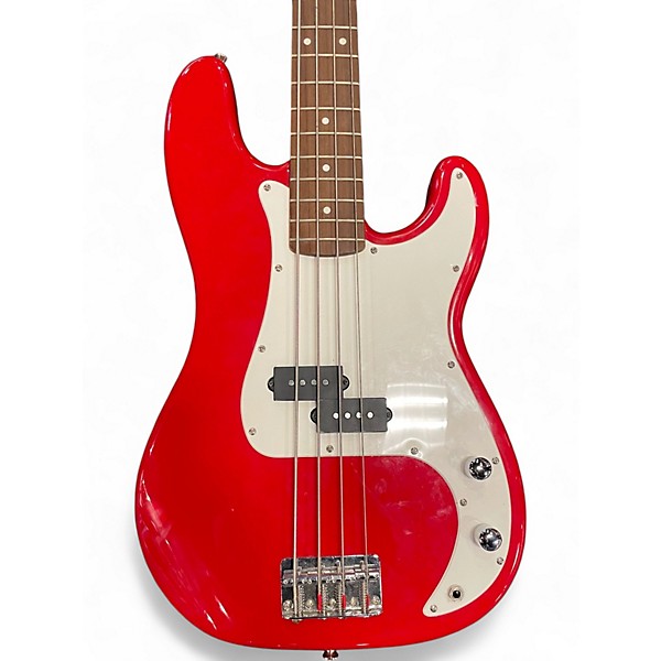 Used Squier Affinity Precision Bass Dakota Red Electric Bass Guitar