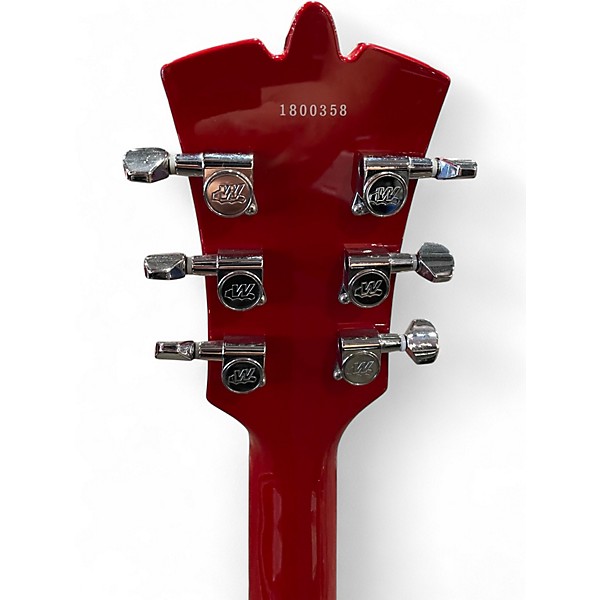 Used Backlund Rockerbox Deluxe Left Handed Red Hollow Body Electric Guitar
