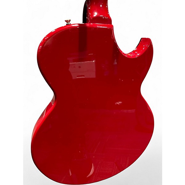 Used Backlund Rockerbox Deluxe Left Handed Red Hollow Body Electric Guitar