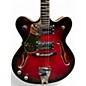 Used Eastwood Classic Tenor Left Handed Candy Red Burst Hollow Body Electric Guitar