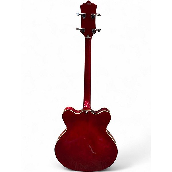 Used Eastwood Classic Tenor Left Handed Candy Red Burst Hollow Body Electric Guitar